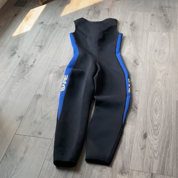BARE Black & Blue Juniors Overall Wetsuit - Picture 3 of 5
